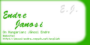 endre janosi business card